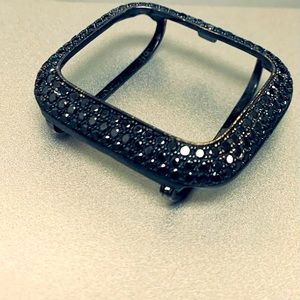 Custom 40mm Apple Watch (Black/Rustic) Diamond Bezel Band